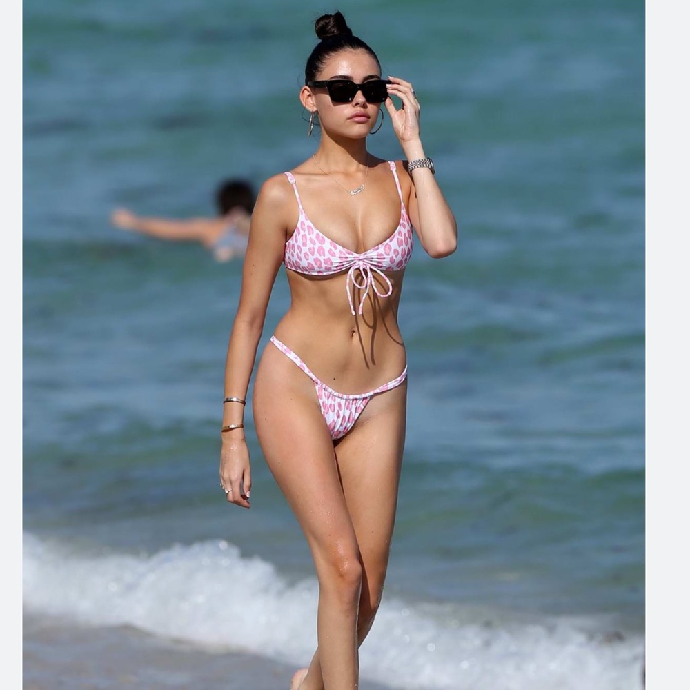Bamba pink cheetah print bikini, worn once!💖